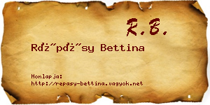 Répásy Bettina névjegykártya